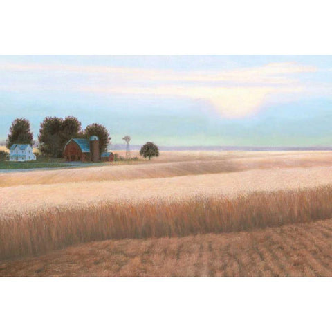 Family Farm No Couple Black Modern Wood Framed Art Print with Double Matting by Wiens, James