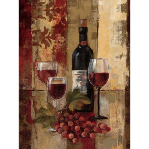 Graffiti and Wine II Black Modern Wood Framed Art Print with Double Matting by Vassileva, Silvia