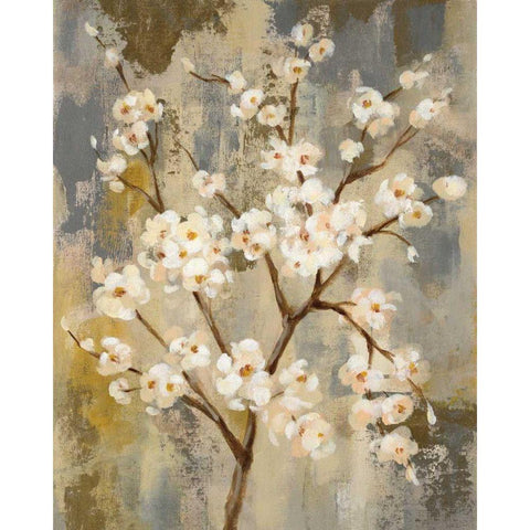 Neutral Branches I Crop Black Modern Wood Framed Art Print by Vassileva, Silvia