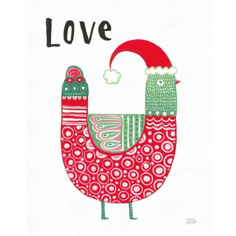 Christmas Tweets I Black Modern Wood Framed Art Print by Averinos, Melissa