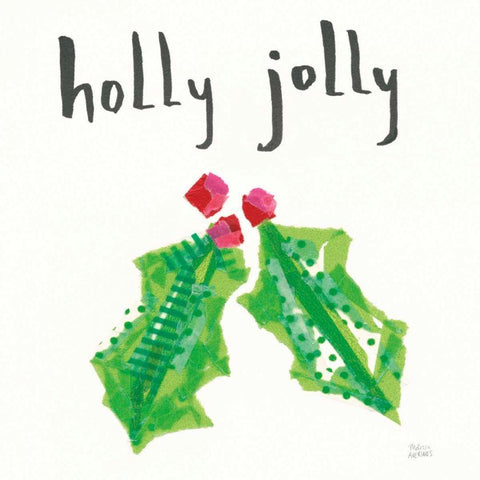 Joyful Season II White Modern Wood Framed Art Print with Double Matting by Averinos, Melissa