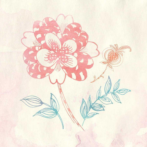 Eastern Boho III White Modern Wood Framed Art Print with Double Matting by Wild Apple Portfolio