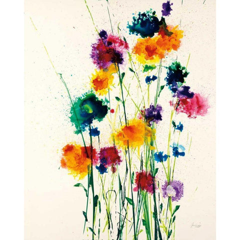 New Blooms Black Modern Wood Framed Art Print by Griggs, Jan