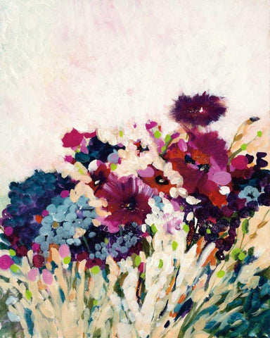 In Bloom White Modern Wood Framed Art Print with Double Matting by Griggs, Jan