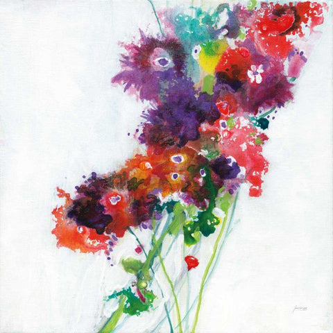 Growing Wild White Modern Wood Framed Art Print with Double Matting by Griggs, Jan