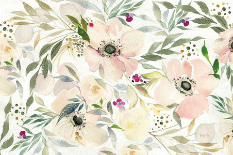 The Joy of White Black Ornate Wood Framed Art Print with Double Matting by Rice, Kristy