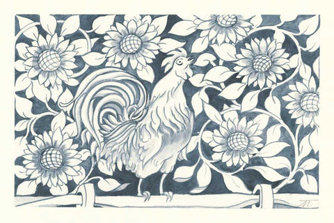 Farm Life I White Modern Wood Framed Art Print with Double Matting by Thomas, Miranda