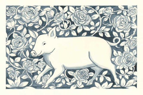 Farm Life IV White Modern Wood Framed Art Print with Double Matting by Thomas, Miranda