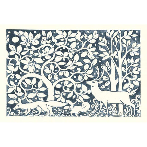 Forest Life IV White Modern Wood Framed Art Print by Thomas, Miranda