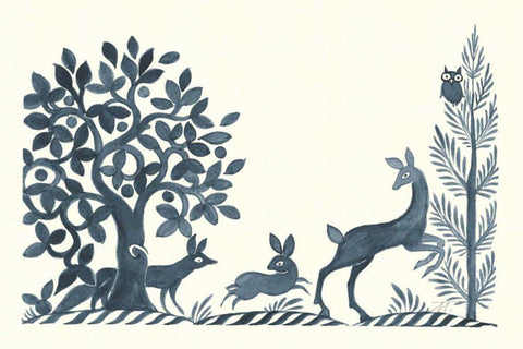 Forest Life VIII White Modern Wood Framed Art Print with Double Matting by Thomas, Miranda