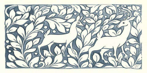 Forest Life X White Modern Wood Framed Art Print with Double Matting by Thomas, Miranda