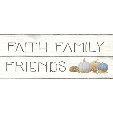 Beautiful Bounty III Faith Family Friends White Modern Wood Framed Art Print by Wiens, James