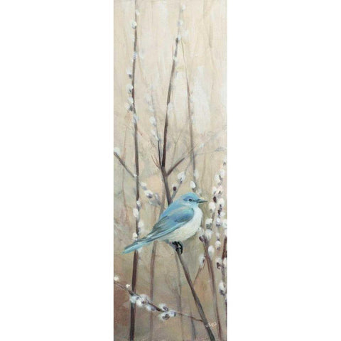 Pretty Birds Neutral II Black Modern Wood Framed Art Print with Double Matting by Purinton, Julia