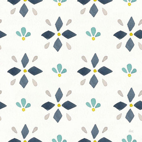 Garden Getaway Pattern VA Gold Ornate Wood Framed Art Print with Double Matting by Marshall, Laura
