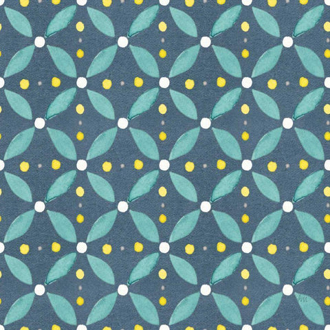 Garden Getaway Pattern XB White Modern Wood Framed Art Print with Double Matting by Marshall, Laura