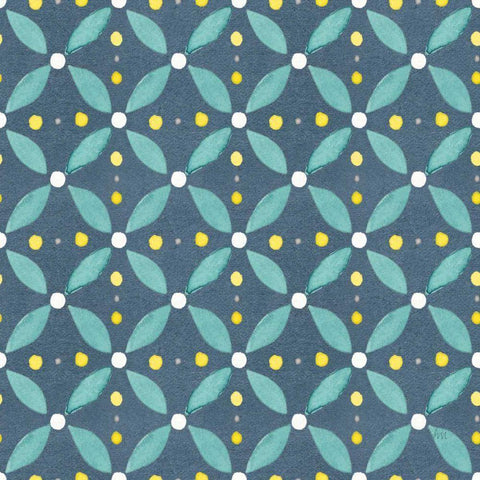 Garden Getaway Pattern XB Gold Ornate Wood Framed Art Print with Double Matting by Marshall, Laura