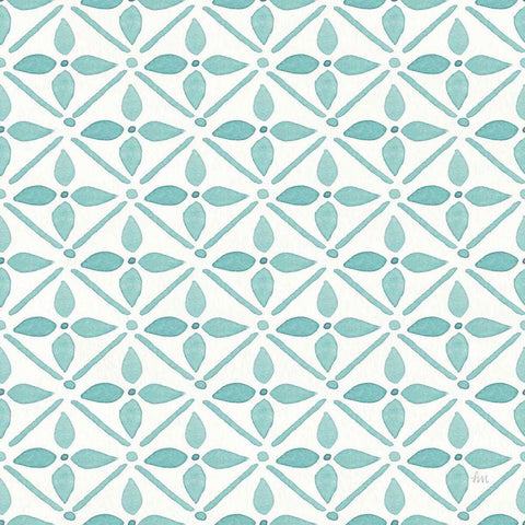 Garden Getaway Pattern XIIA White Modern Wood Framed Art Print with Double Matting by Marshall, Laura