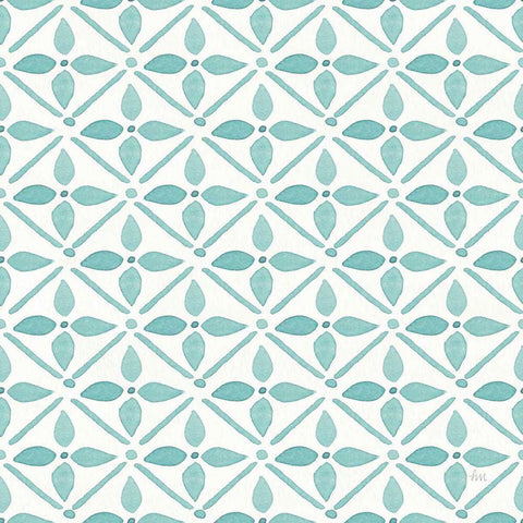 Garden Getaway Pattern XIIA Black Modern Wood Framed Art Print with Double Matting by Marshall, Laura