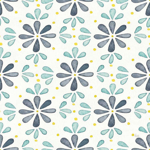 Garden Getaway Pattern XIII Black Modern Wood Framed Art Print by Marshall, Laura