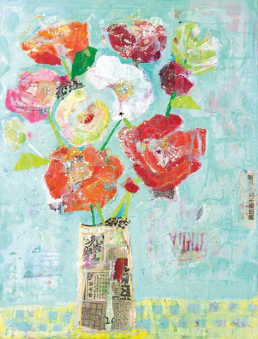 Jersey Queen White Modern Wood Framed Art Print with Double Matting by Day, Kellie