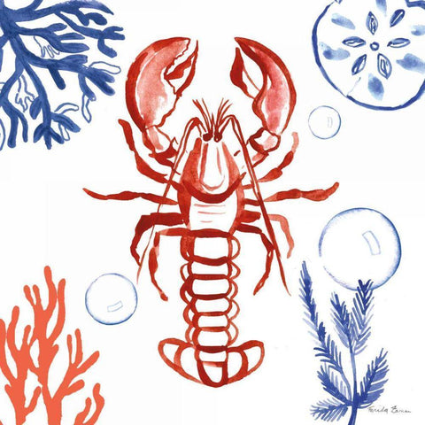 Coastal Jewels VI White Modern Wood Framed Art Print by Zaman, Farida