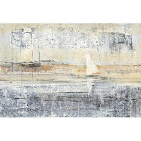 Gold Coast White Modern Wood Framed Art Print by Hristova, Albena