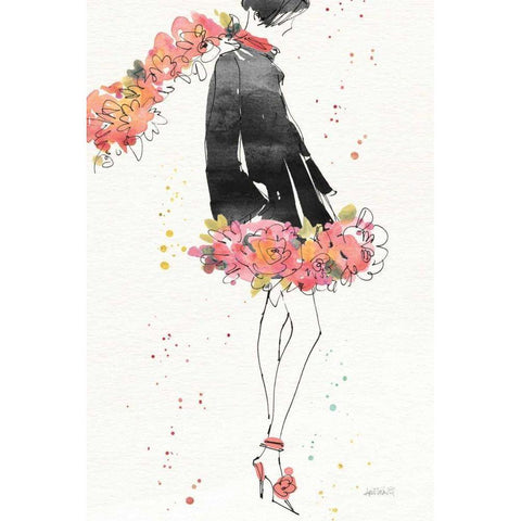 Floral Fashion IV v2 Gold Ornate Wood Framed Art Print with Double Matting by Tavoletti, Anne