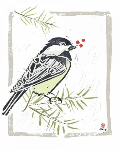 Winter Days VII Black Ornate Wood Framed Art Print with Double Matting by Day, Kellie