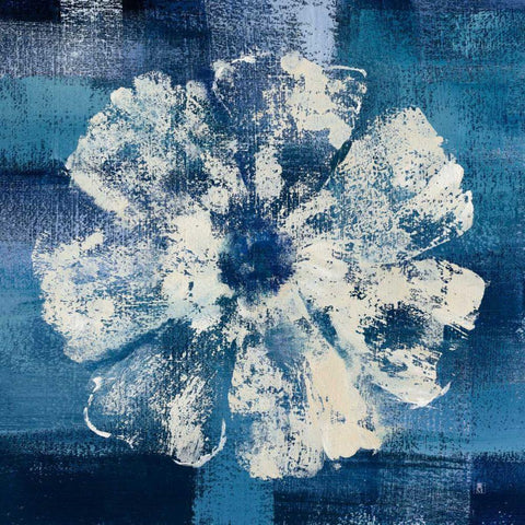 Ocean Bloom I White Modern Wood Framed Art Print with Double Matting by Studio Mousseau