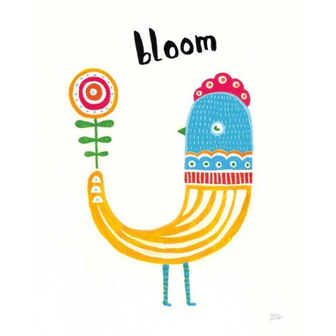 Blossom Birds II Black Modern Wood Framed Art Print by Averinos, Melissa