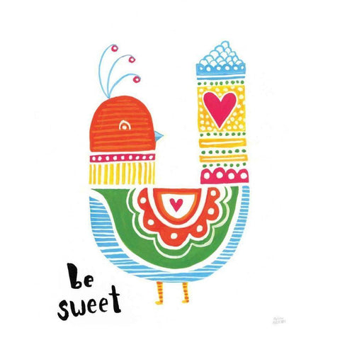 Blossom Birds IV White Modern Wood Framed Art Print by Averinos, Melissa