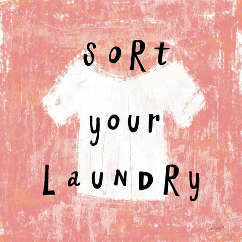 Laundry Rules III White Modern Wood Framed Art Print by Schlabach, Sue