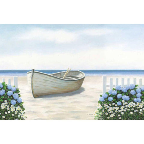 Beach Days I Gold Ornate Wood Framed Art Print with Double Matting by Wiens, James