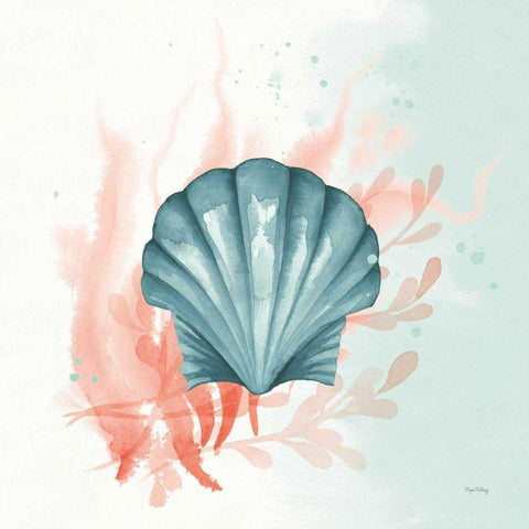 Splash II Black Modern Wood Framed Art Print with Double Matting by DeNeige, Elyse