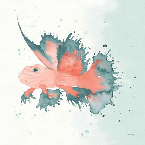 Splash VI Black Modern Wood Framed Art Print by DeNeige, Elyse