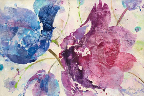 Fireworks Abstract v2 Black Ornate Wood Framed Art Print with Double Matting by Hristova, Albena