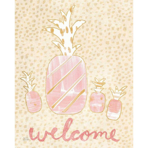 Pineapple Blush II Gold Ornate Wood Framed Art Print with Double Matting by Averinos, Melissa