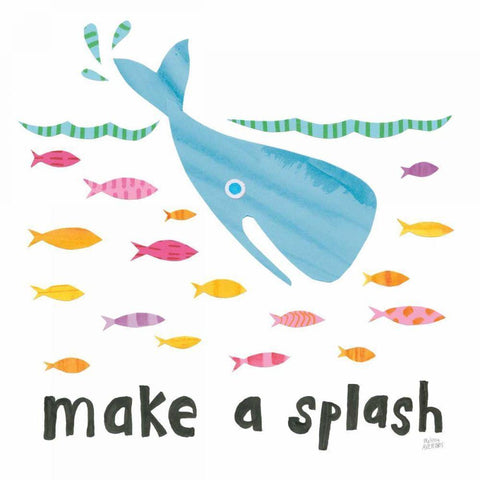 Ocean Splash I Black Ornate Wood Framed Art Print with Double Matting by Averinos, Melissa