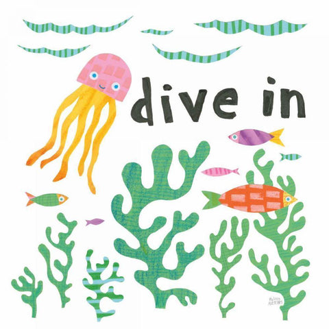 Ocean Splash III Black Modern Wood Framed Art Print with Double Matting by Averinos, Melissa