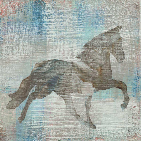 Cheval II Brown White Modern Wood Framed Art Print with Double Matting by Studio Mousseau
