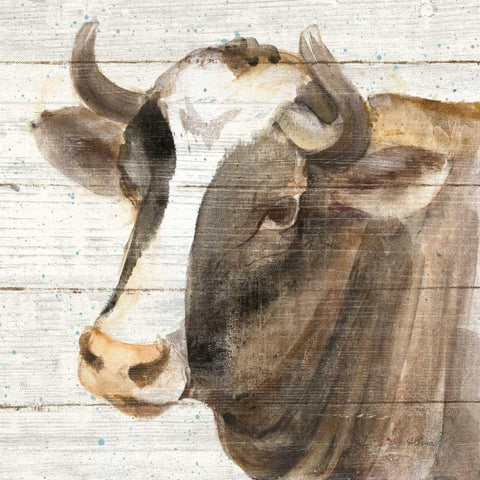 Looking at You II Shiplap White Modern Wood Framed Art Print with Double Matting by Hristova, Albena