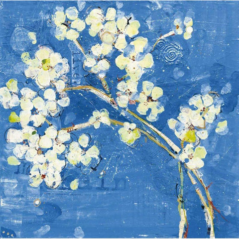 Live Dark Blue Gold Ornate Wood Framed Art Print with Double Matting by Day, Kellie