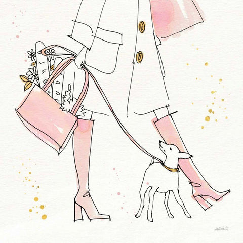 Fashion Feet I Gold Ornate Wood Framed Art Print with Double Matting by Tavoletti, Anne