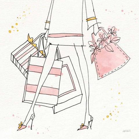 Fashion Feet II Black Modern Wood Framed Art Print by Tavoletti, Anne