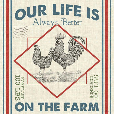 Sweet Farmhouse III Black Modern Wood Framed Art Print by Pela Studio