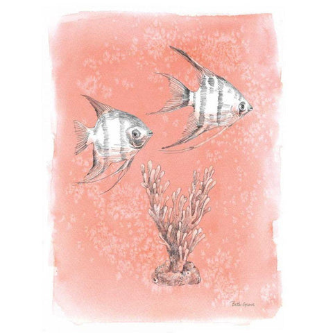 Coastal Sea Life III Black Modern Wood Framed Art Print by Grove, Beth