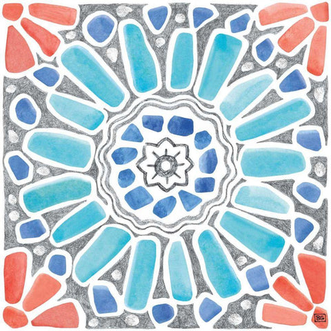 Coastal Sea Life VII White Modern Wood Framed Art Print with Double Matting by Grove, Beth