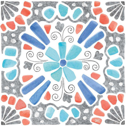 Coastal Sea Life VIII Black Modern Wood Framed Art Print with Double Matting by Grove, Beth