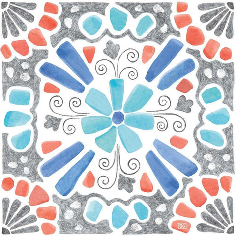 Coastal Sea Life VIII White Modern Wood Framed Art Print with Double Matting by Grove, Beth