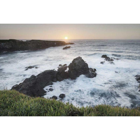 Mendocino Coast Black Modern Wood Framed Art Print with Double Matting by Audit, Lisa